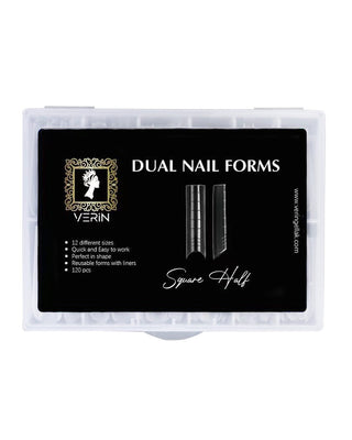 Dual Nail Forms Square Half Verin Nails