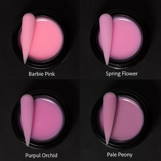 Unique Gel Pale Peony Verin Nails