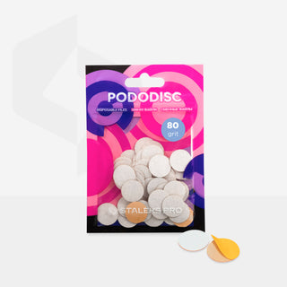 Staleks White Refill Pads For Pododisc S 80 grit (50 pc) By Fay