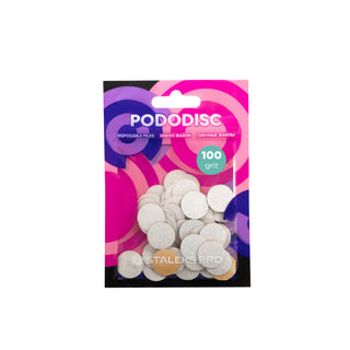 Staleks White Refill Pads For Pododisc S 100 grit (50 pc) By Fay